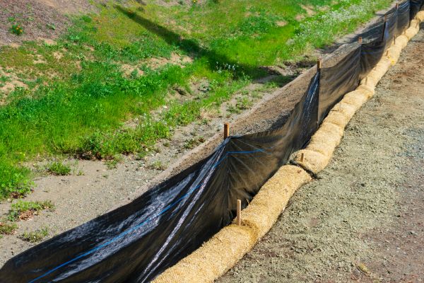 Straw Wattle Installation in Longmont