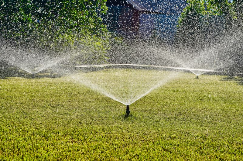 Lawn Sprinkler System in Spring